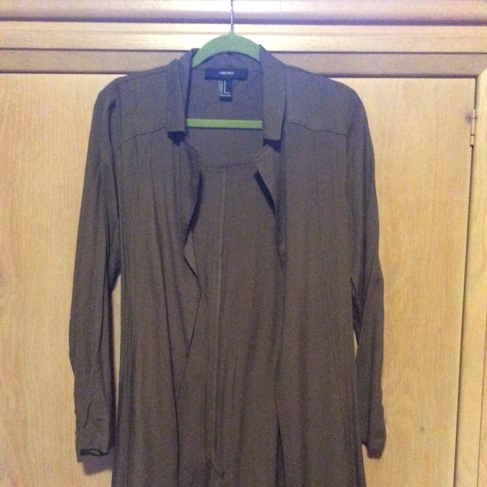 🌻Olive Green Long jacket NWOT